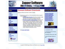 Tablet Screenshot of freeware.zappersoftware.com